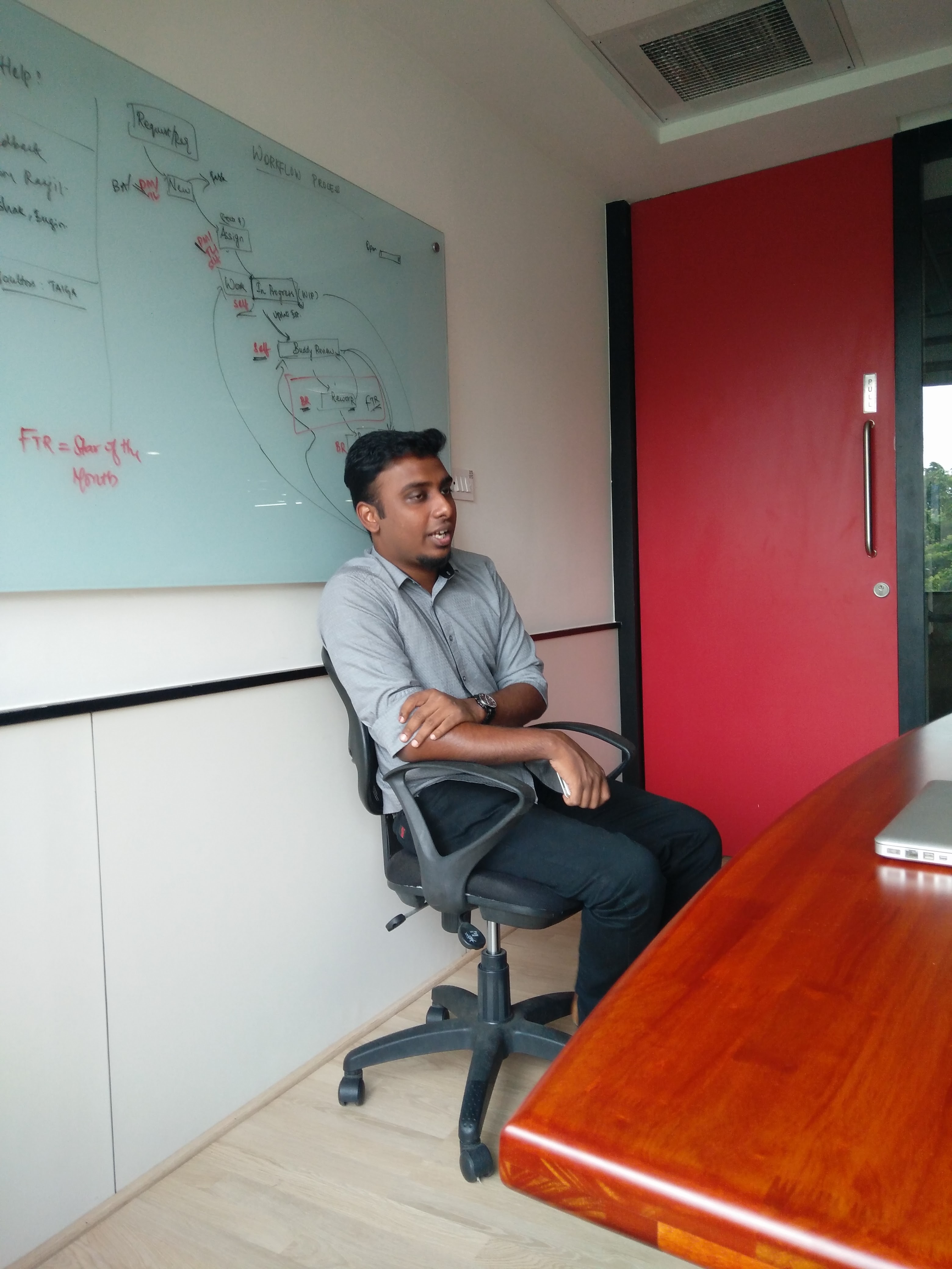 With Krishanan, UX manager at Rage